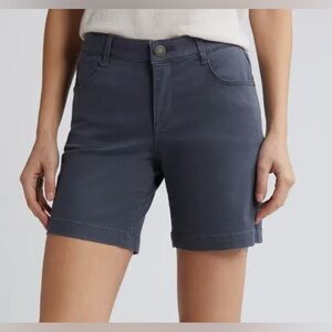 NWT Wit & Wisdom 'Ab'Solution Mid Length Stretch Twill Shorts in Shadow - Size 6